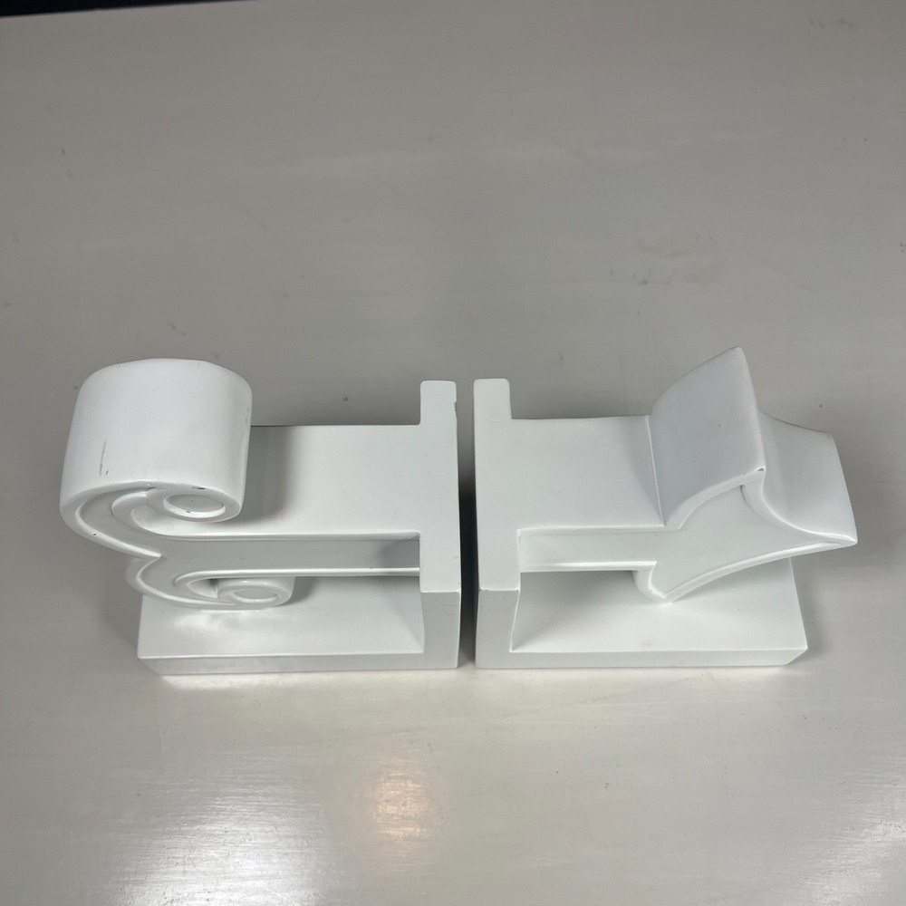 Jonathan Adler Happy Chic Bookends White Arrow Modern Pair Katie Set - Picture 5 of 10